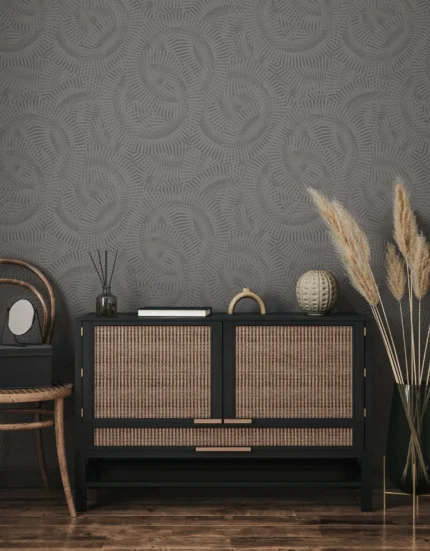Gray Embossed Wallpaper – Understated Shimmer (24103-4)